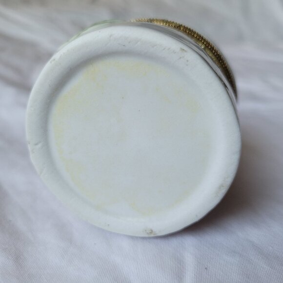 Angel Porcelain Trinket Box Harp Floral Vintage Gold Tone Trim Clasp Ring Box - Picture 12 of 15